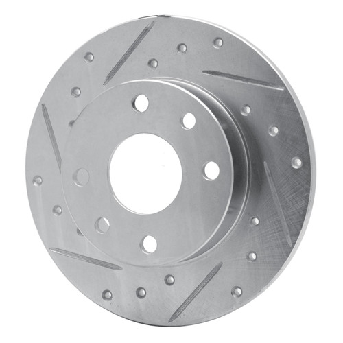 DFC Brake Rotor - Drilled and Slotted - Silver 631-47001L