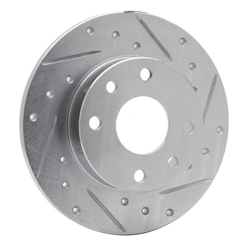 DFC Brake Rotor - Drilled and Slotted - Silver 631-47001R