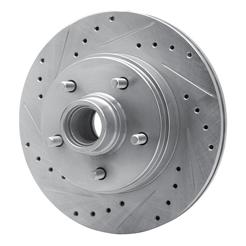 DFC Brake Rotor - Drilled and Slotted - Silver 631-47061L