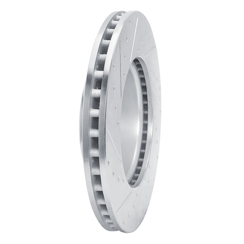 DFC Brake Rotor - Drilled and Slotted - Silver 631-46038R