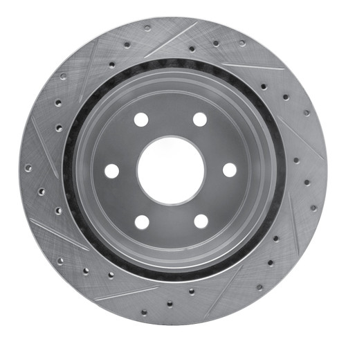 DFC Brake Rotor - Drilled and Slotted - Silver 631-48041R