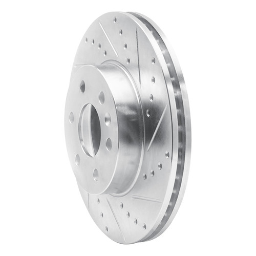 DFC Brake Rotor - Drilled and Slotted - Silver 631-48062R
