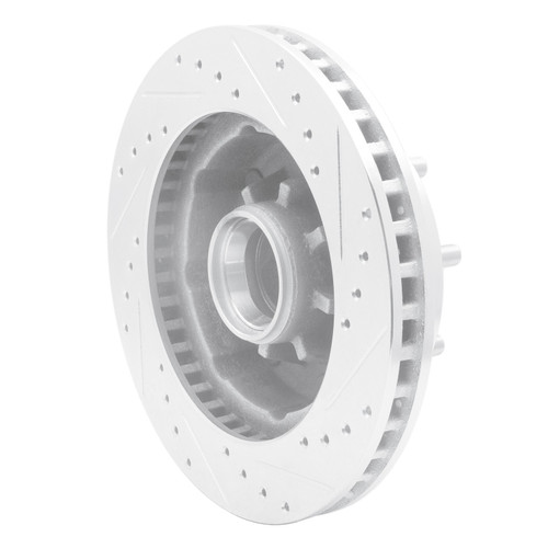 DFC Brake Rotor - Drilled and Slotted - Silver 631-48004L