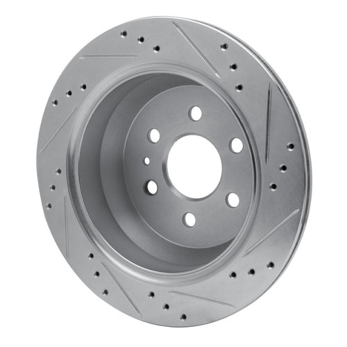 DFC Brake Rotor - Drilled and Slotted - Silver 631-48063L