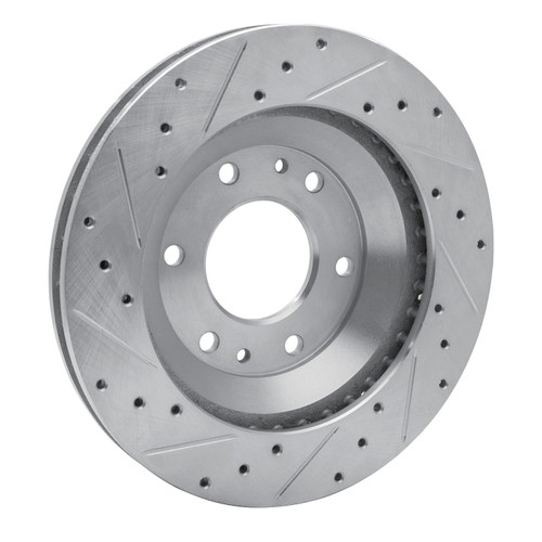 DFC Brake Rotor - Drilled and Slotted - Silver 631-48044R