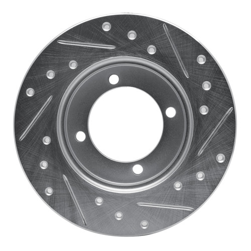 DFC Brake Rotor - Drilled and Slotted - Silver 631-54000L
