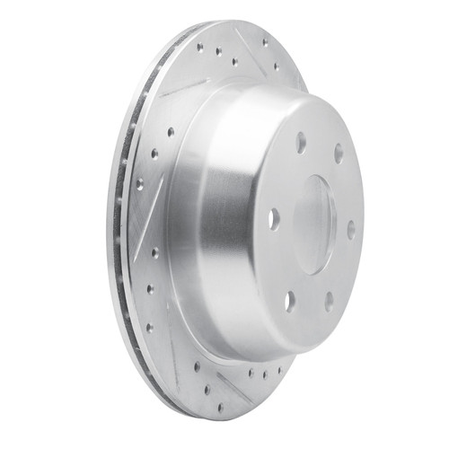 DFC Brake Rotor - Drilled and Slotted - Silver 631-48037R