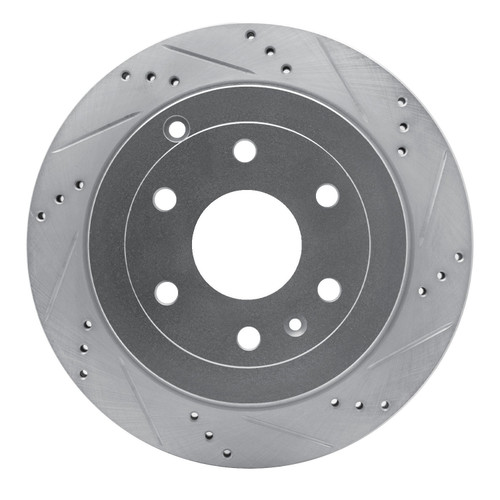 DFC Brake Rotor - Drilled and Slotted - Silver 631-48055R