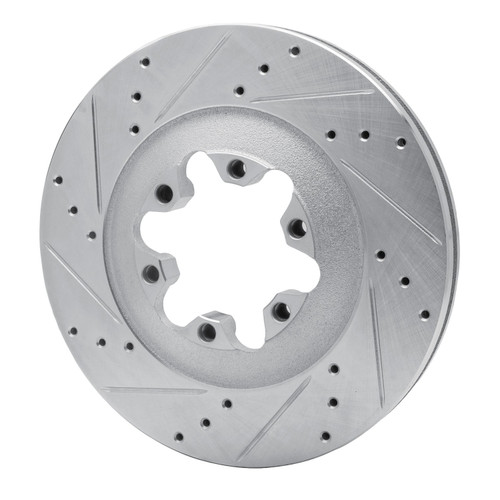 DFC Brake Rotor - Drilled and Slotted - Silver 631-48057L