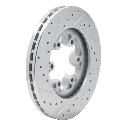 DFC Brake Rotor - Drilled and Slotted - Silver 631-48049R