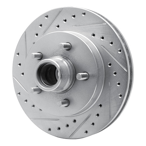 DFC Brake Rotor - Drilled and Slotted - Silver 631-48022L