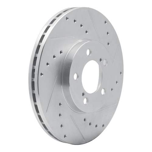 DFC Brake Rotor - Drilled and Slotted - Silver 631-54038R