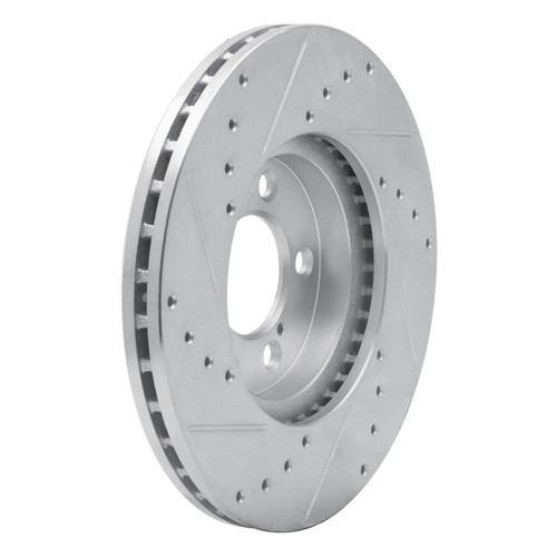 DFC Brake Rotor - Drilled and Slotted - Silver 631-54038R