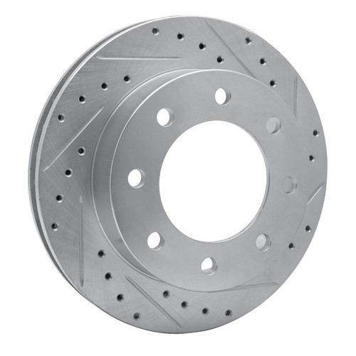 DFC Brake Rotor - Drilled and Slotted - Silver 631-48038R