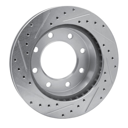 DFC Brake Rotor - Drilled and Slotted - Silver 631-48038R