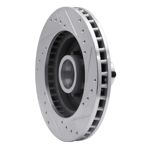 DFC Brake Rotor - Drilled and Slotted - Silver 631-48010L