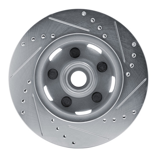 DFC Brake Rotor - Drilled and Slotted - Silver 631-54040L