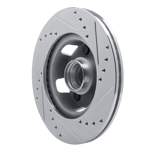 DFC Brake Rotor - Drilled and Slotted - Silver 631-54040L
