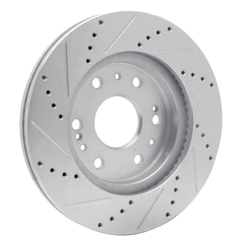 DFC Brake Rotor - Drilled and Slotted - Silver 631-48050R