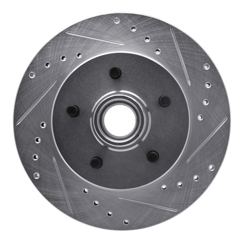 DFC Brake Rotor - Drilled and Slotted - Silver 631-48010R