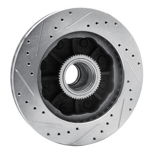DFC Brake Rotor - Drilled and Slotted - Silver 631-48023R