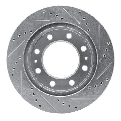 DFC Brake Rotor - Drilled and Slotted - Silver 631-48051L
