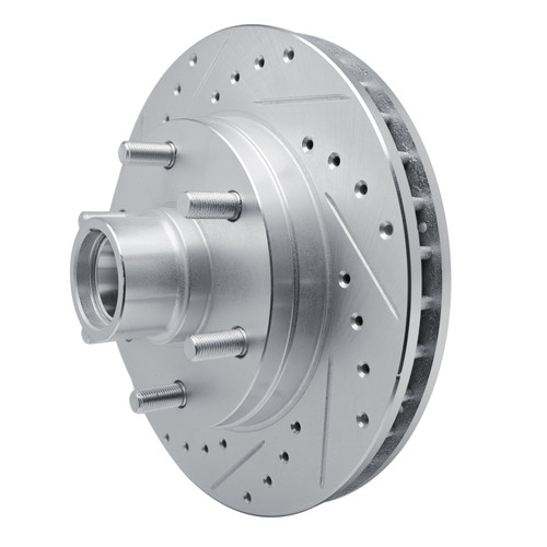 DFC Brake Rotor - Drilled and Slotted - Silver 631-48031L