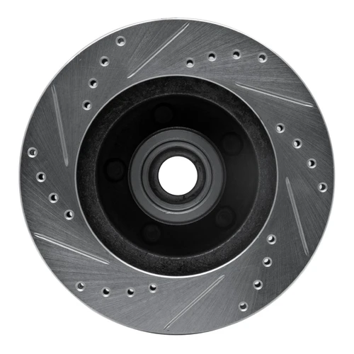 DFC Brake Rotor - Drilled and Slotted - Silver 631-54013R