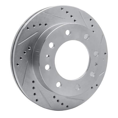 DFC Brake Rotor - Drilled and Slotted - Silver 631-48051R