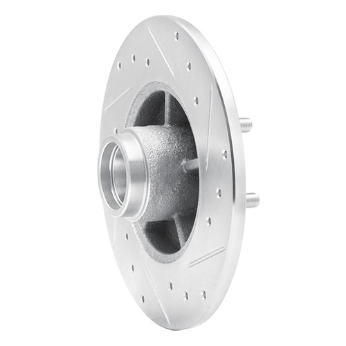 DFC Brake Rotor - Drilled and Slotted - Silver 631-52002L