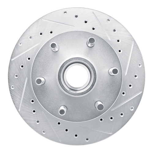 DFC Brake Rotor - Drilled and Slotted - Silver 631-48031R
