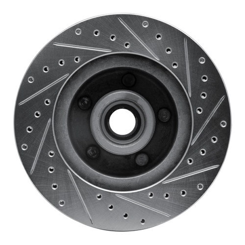 DFC Brake Rotor - Drilled and Slotted - Silver 631-54014L