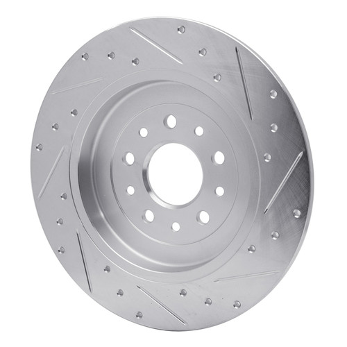 DFC Brake Rotor - Drilled and Slotted - Silver 631-54088L