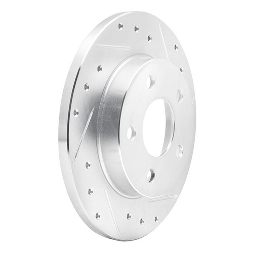 DFC Brake Rotor - Drilled and Slotted - Silver 631-54032R