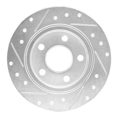 DFC Brake Rotor - Drilled and Slotted - Silver 631-54032R