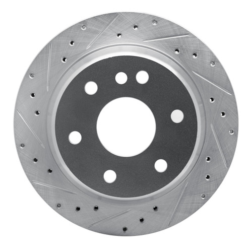 DFC Brake Rotor - Drilled and Slotted - Silver 631-48041L