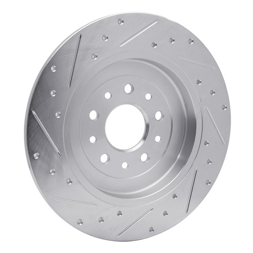 DFC Brake Rotor - Drilled and Slotted - Silver 631-54088R