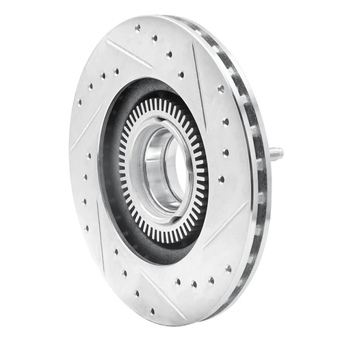 DFC Brake Rotor - Drilled and Slotted - Silver 631-54125L