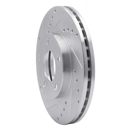 DFC Brake Rotor - Drilled and Slotted - Silver 631-54033L