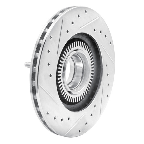 DFC Brake Rotor - Drilled and Slotted - Silver 631-54125R