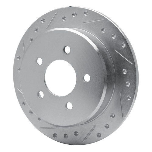DFC Brake Rotor - Drilled and Slotted - Silver 631-54142L