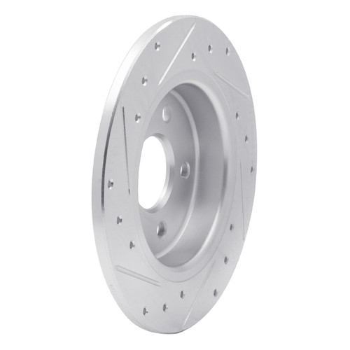 DFC Brake Rotor - Drilled and Slotted - Silver 631-54066R