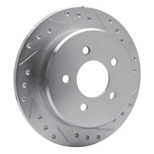 DFC Brake Rotor - Drilled and Slotted - Silver 631-54142R