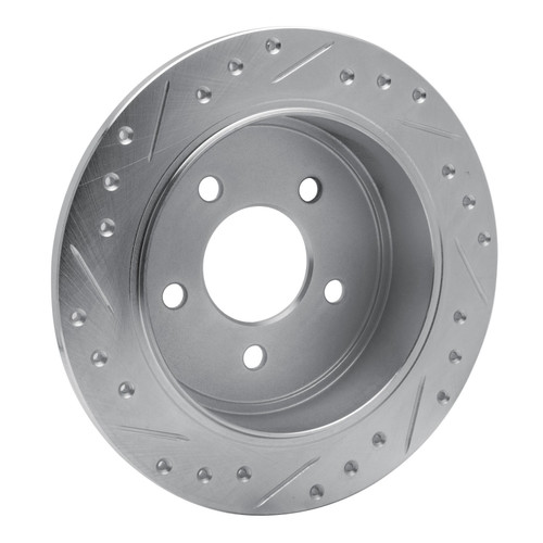 DFC Brake Rotor - Drilled and Slotted - Silver 631-54142R