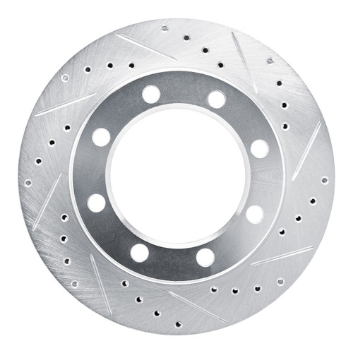 DFC Brake Rotor - Drilled and Slotted - Silver 631-54104R