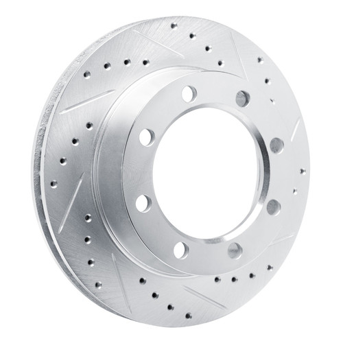 DFC Brake Rotor - Drilled and Slotted - Silver 631-54104R