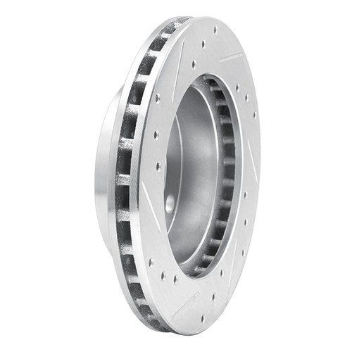 DFC Brake Rotor - Drilled and Slotted - Silver 631-54007R