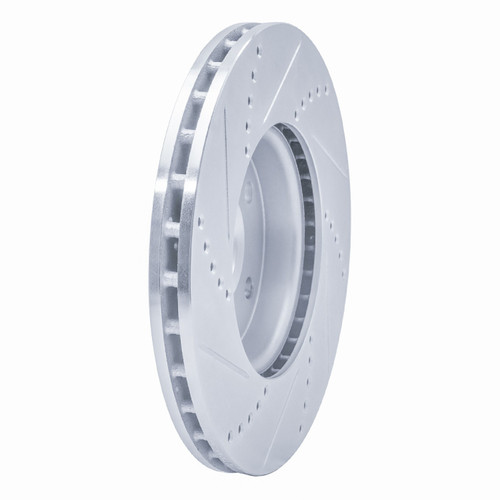 DFC Brake Rotor - Drilled and Slotted - Silver 631-54067R