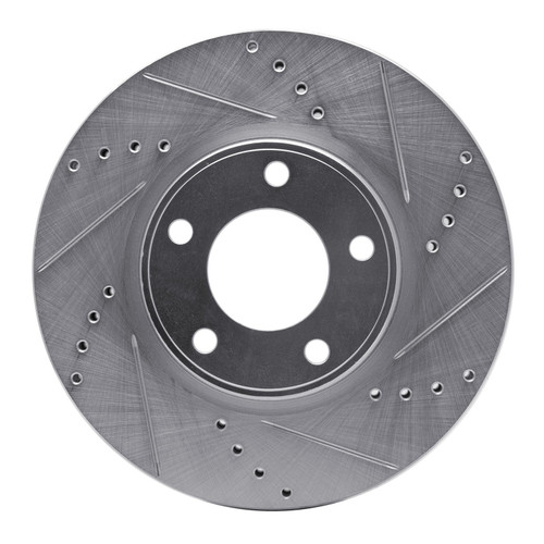 DFC Brake Rotor - Drilled and Slotted - Silver 631-54091R