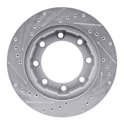 DFC Brake Rotor - Drilled and Slotted - Silver 631-54108R